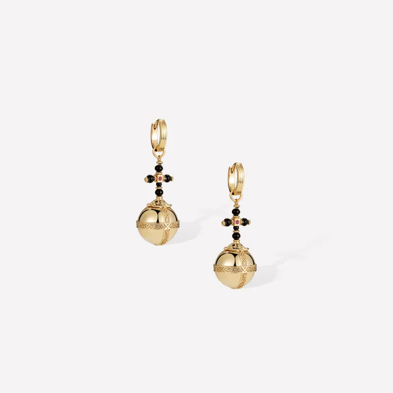 Globus Cruciger Earrings sold by Retro Chic