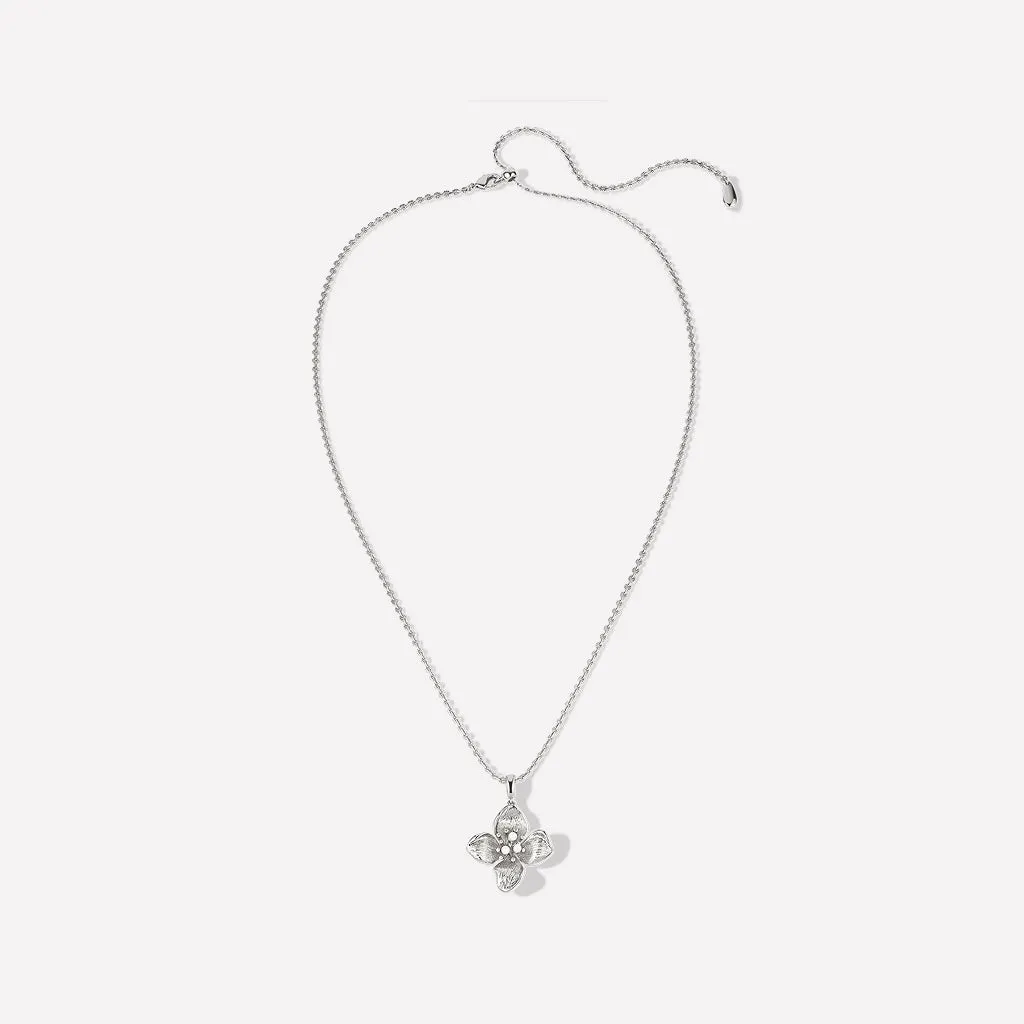 Blossom Silver Pendant Necklace sold by Retro Chic
