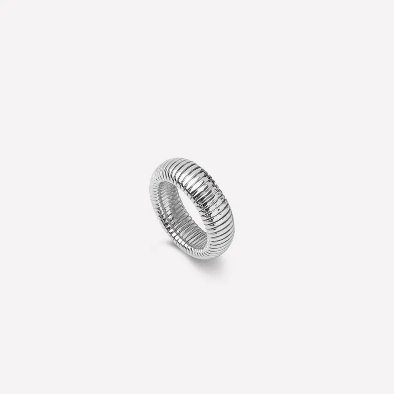Gladiator Minimalist Silver Ring - Adjustable sold by Retro Chic