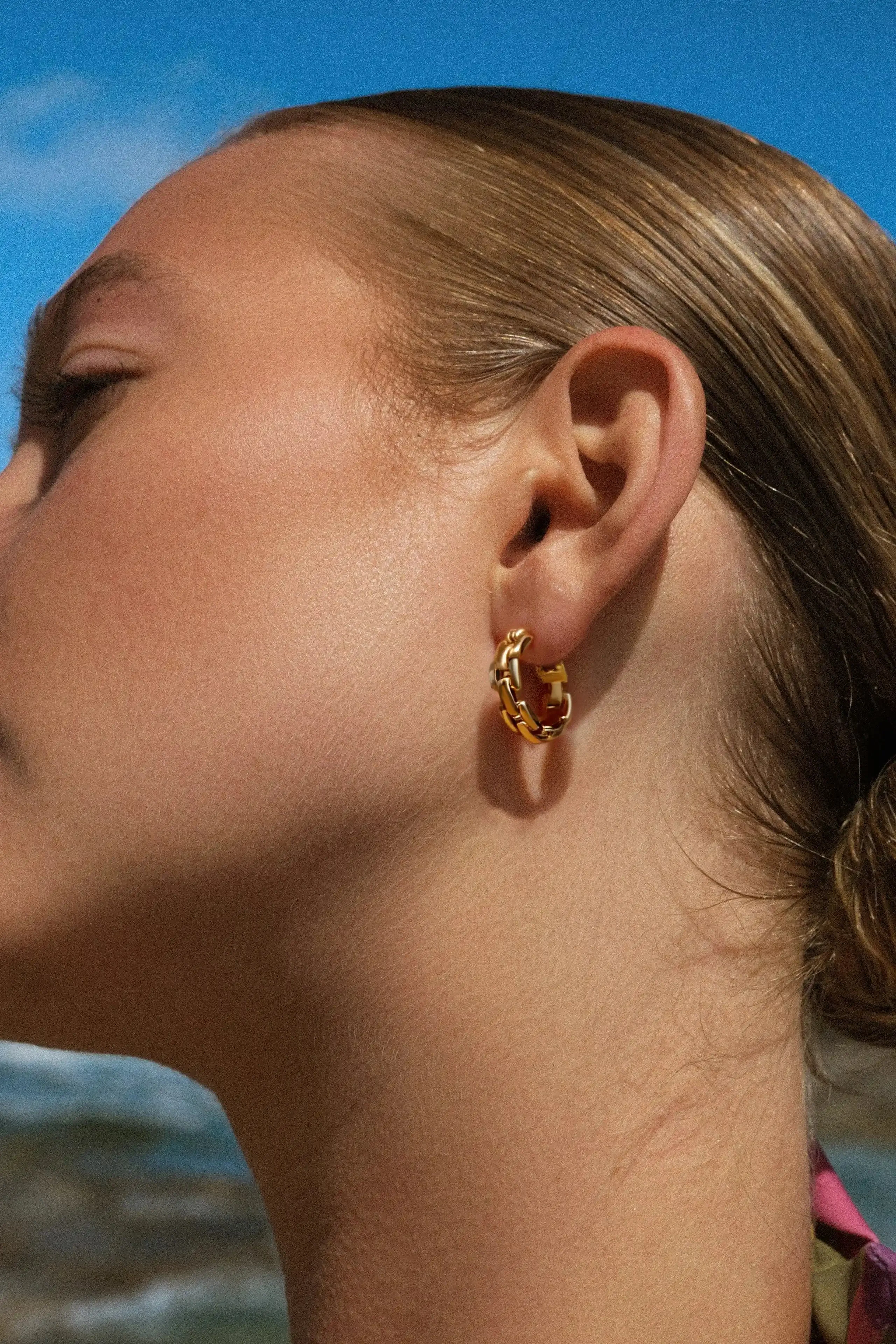 Rome Chain Earring - Gold sold by Retro Chic product image thumbnail 2