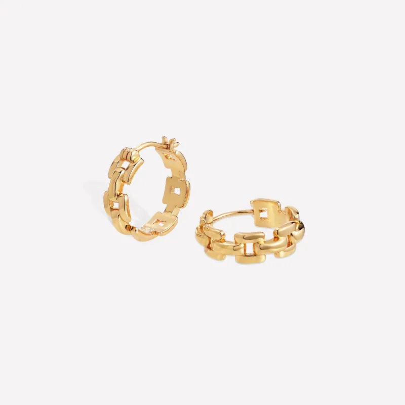 Rome Chain Earring - Gold made by Retro Chic