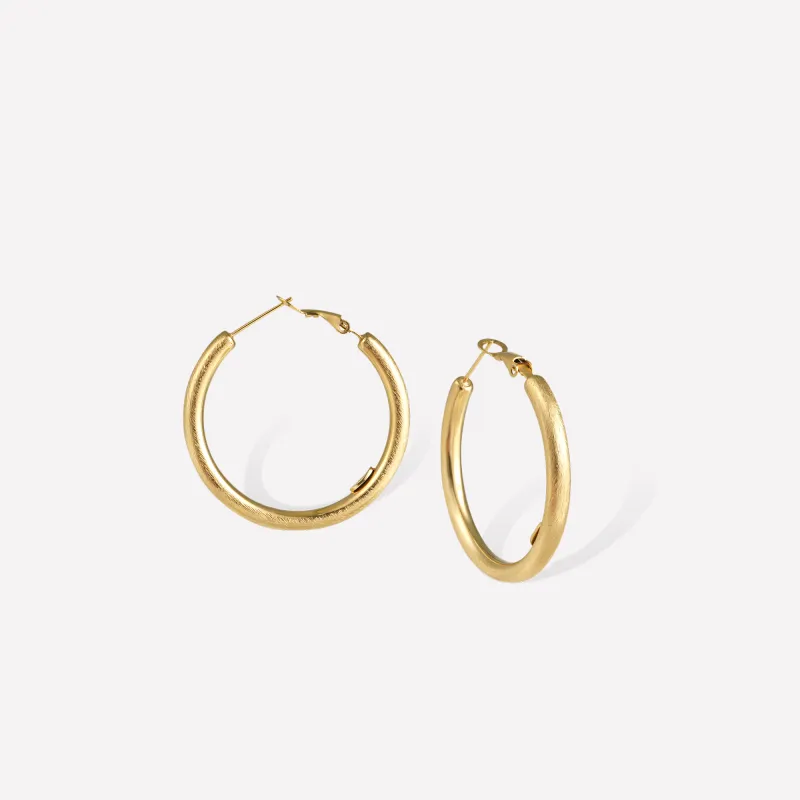 Retro Medium Hoop Earrings made by Retro Chic