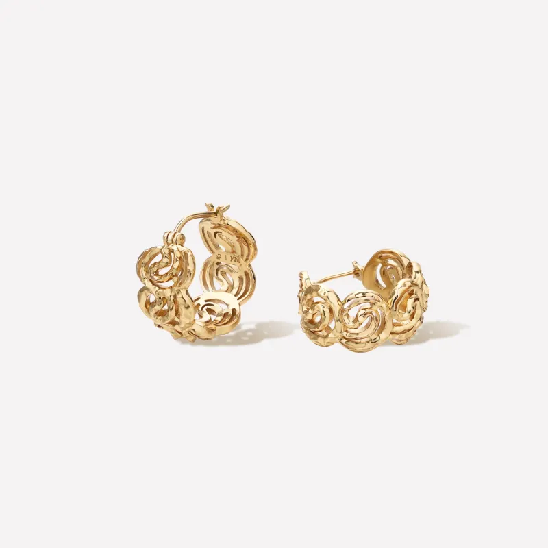 Mono Spiral Earrings made by Retro Chic