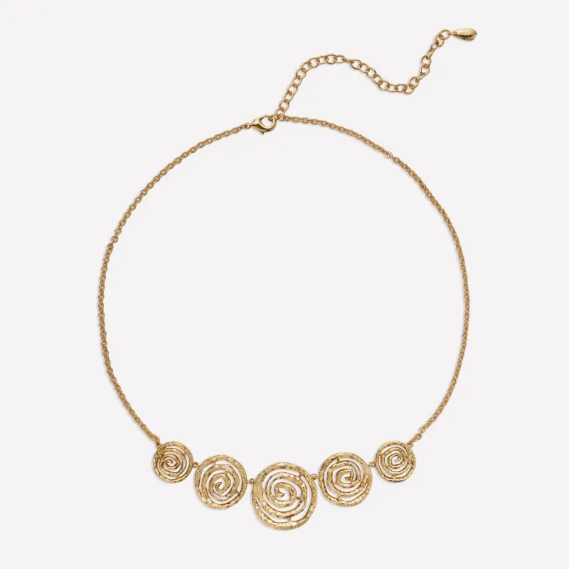 Eternal Spiral Sun Necklace made by Retro Chic