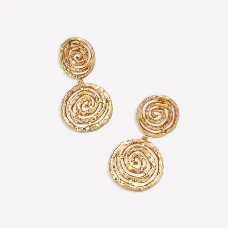 Eternal Spiral Drop Earrings made by Retro Chic