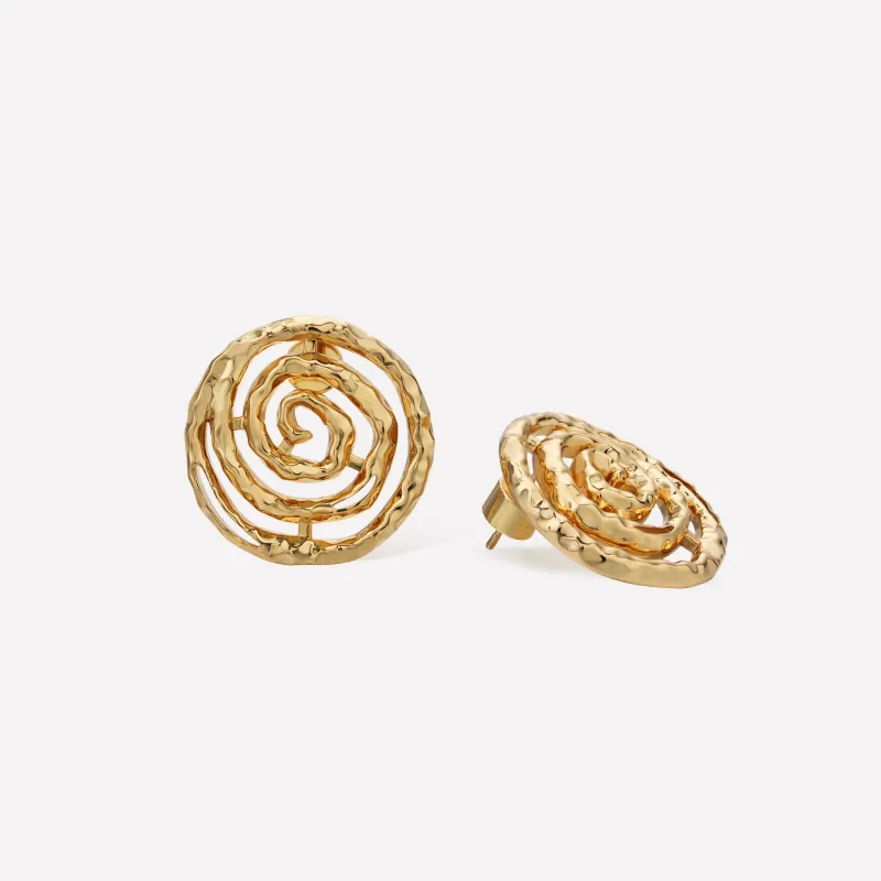 Eternal Spiral Sun Earrings made by Retro Chic