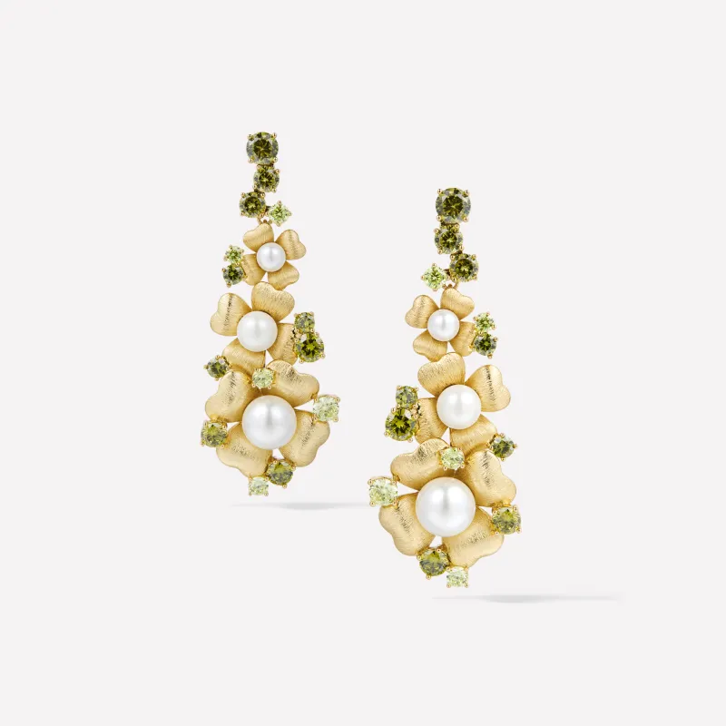 Garden Blossom Drop Earrings made by Retro Chic