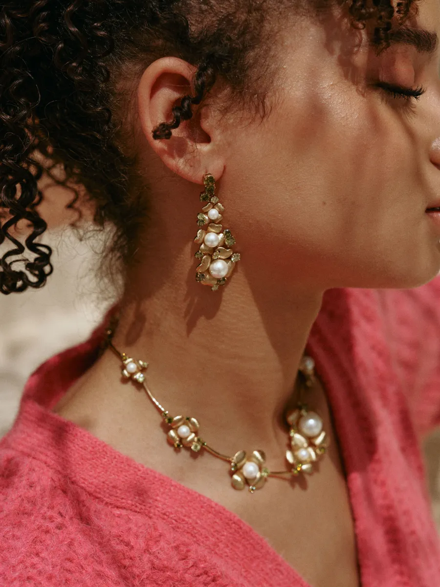 Garden Blossom Drop Earrings sold by Retro Chic product image thumbnail 3