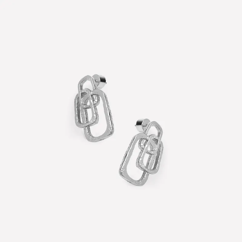 Roman Arc Silver Earrings made by Retro Chic