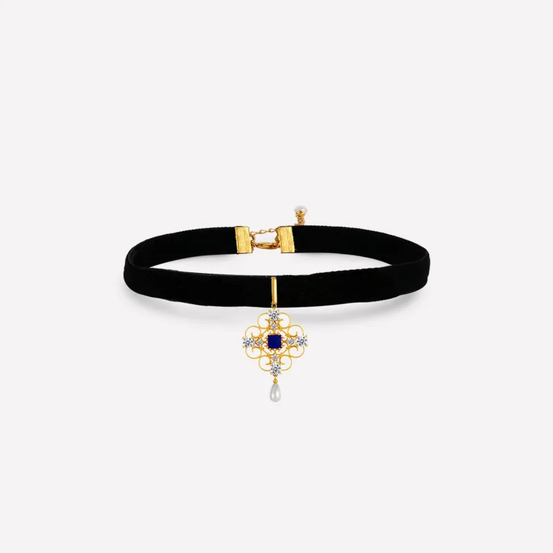 Orchid Dream Choker made by Retro Chic