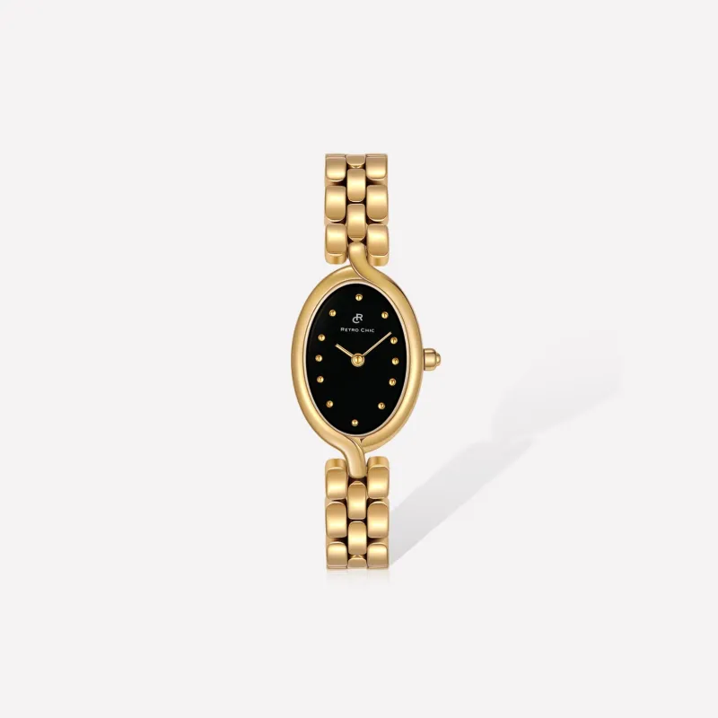 Vatican Watch - Black & Gold made by Retro Chic