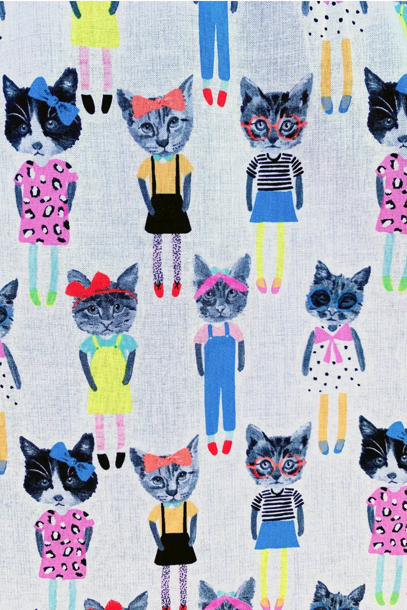 4620 Cats A-line Skirt - 2X only sold by Retrolicious product image thumbnail 4