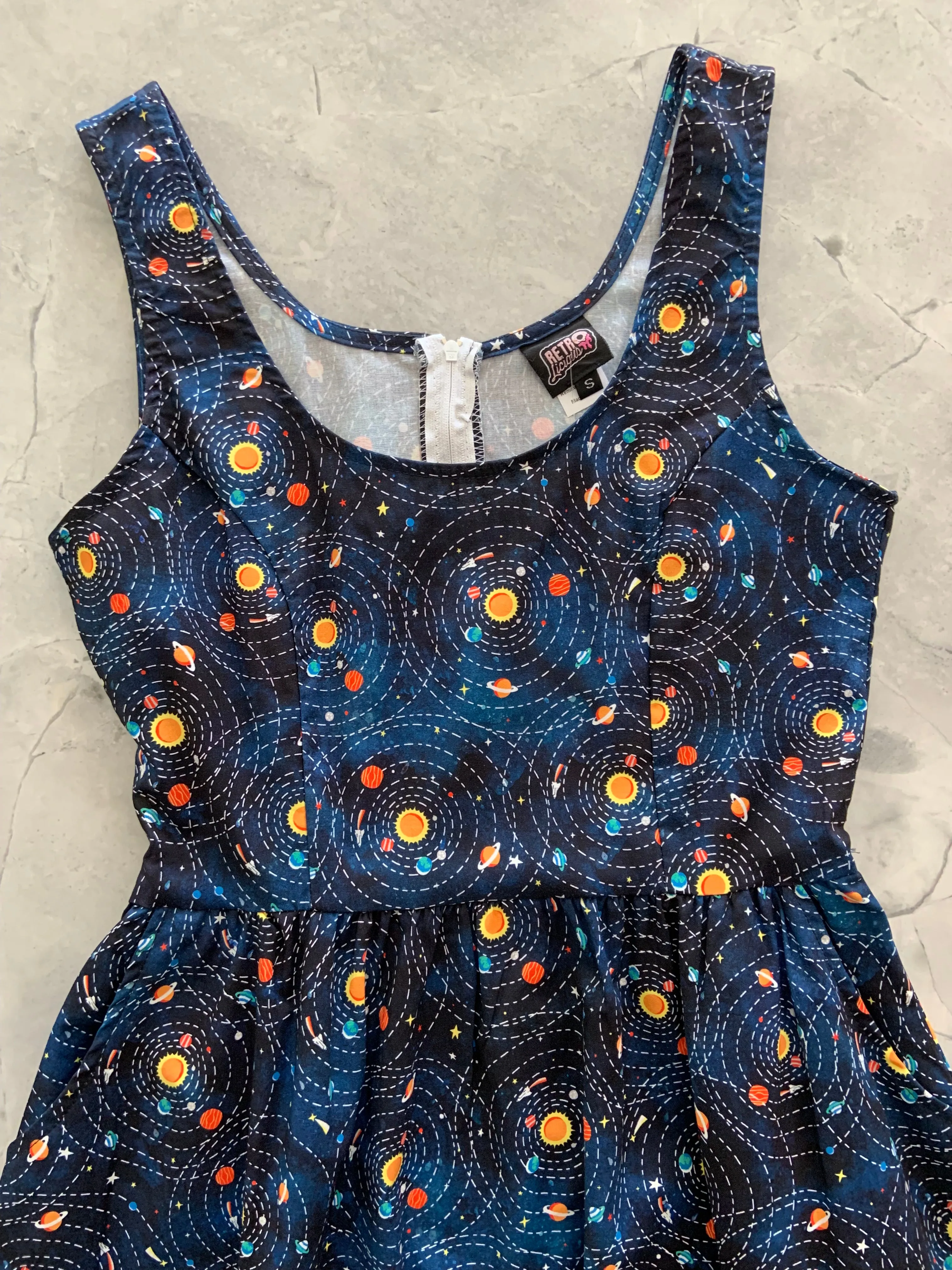 4856 Planetary Alignment Fit & Flare Dress - XS only, 1 left! sold by Retrolicious product image thumbnail 2