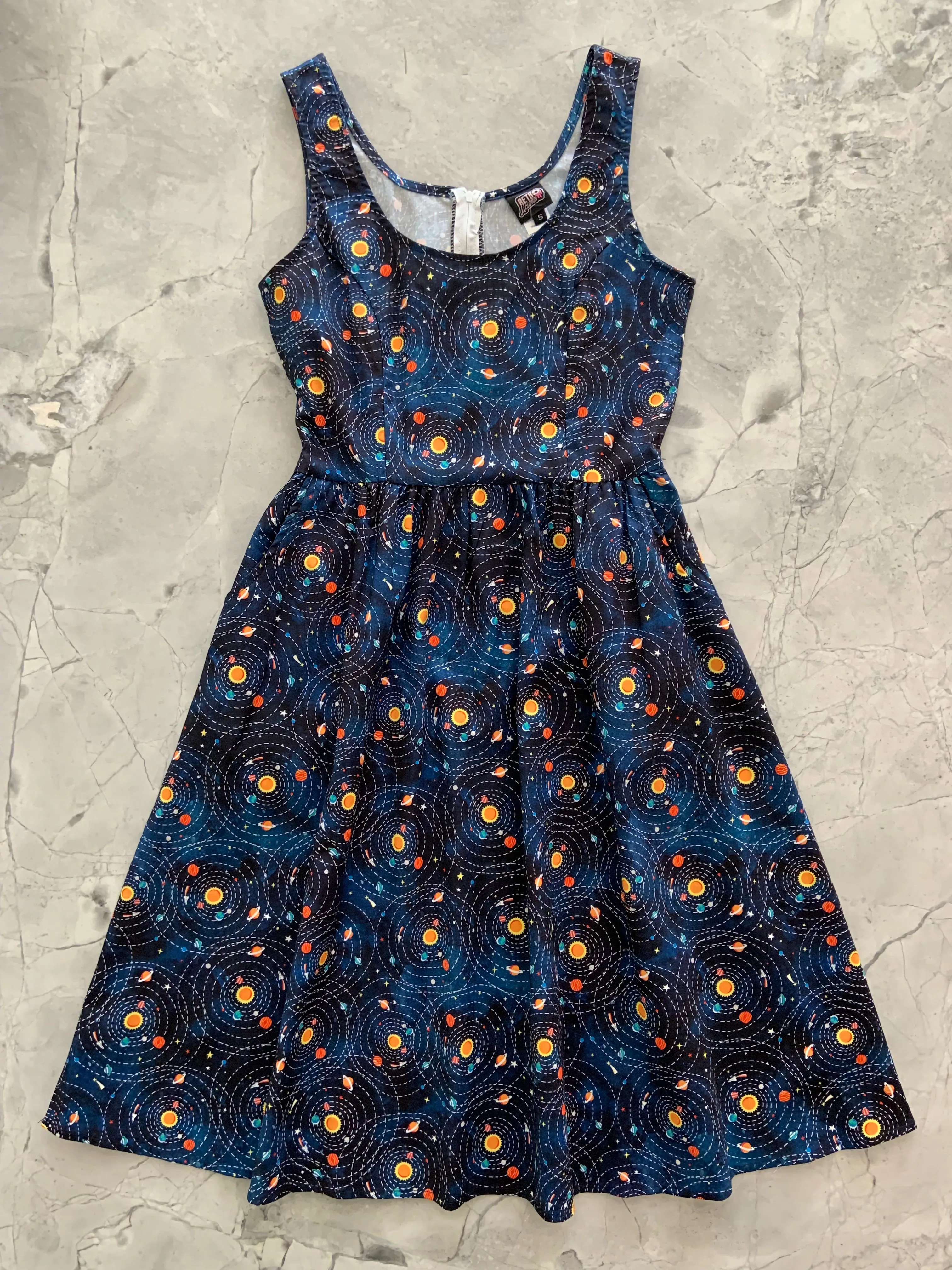 4856 Planetary Alignment Fit & Flare Dress - XS only, 1 left! sold by Retrolicious