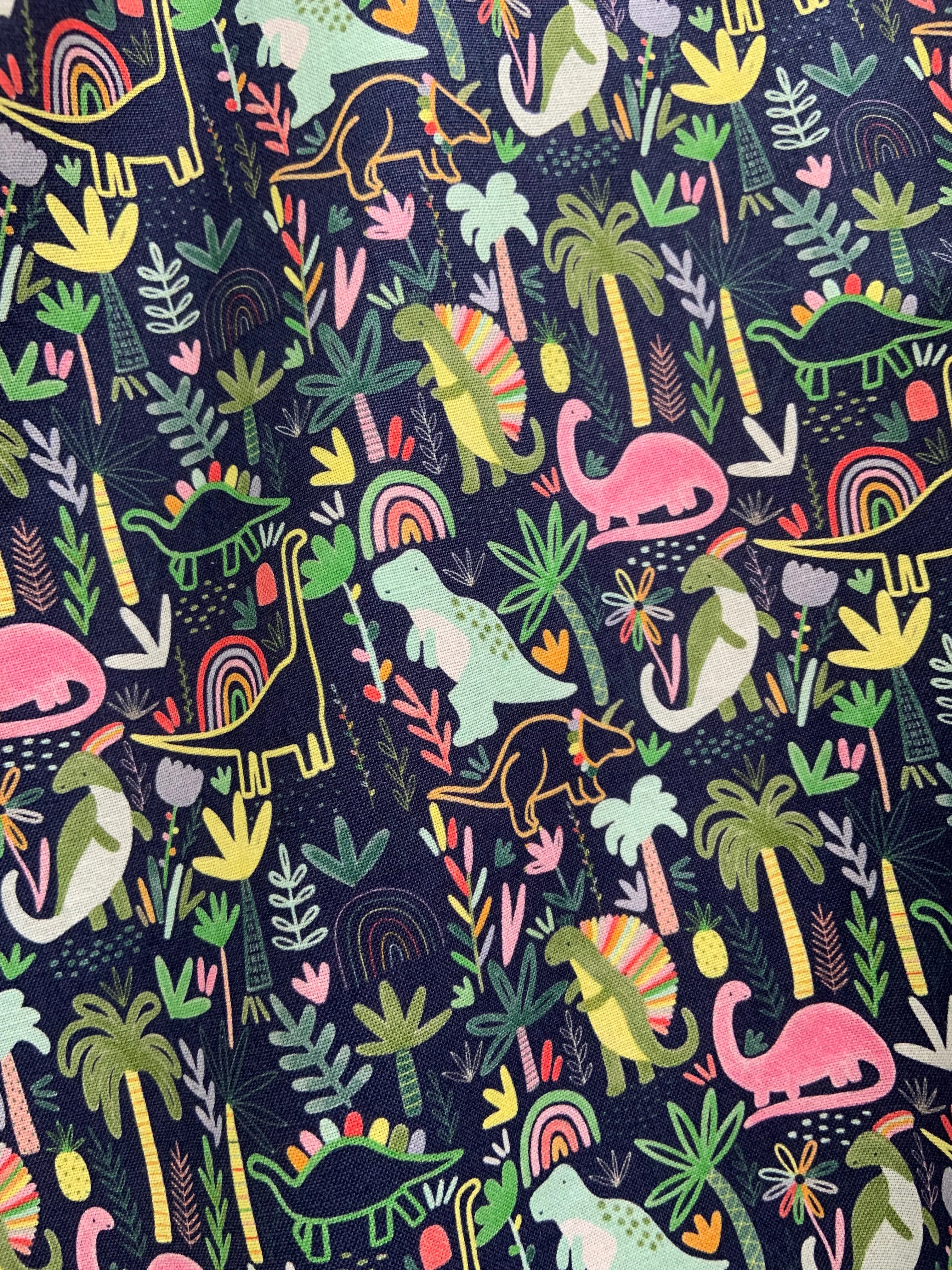 4771 Dinos & Rainbows Skater Skirt - XL only sold by Retrolicious product image thumbnail 2