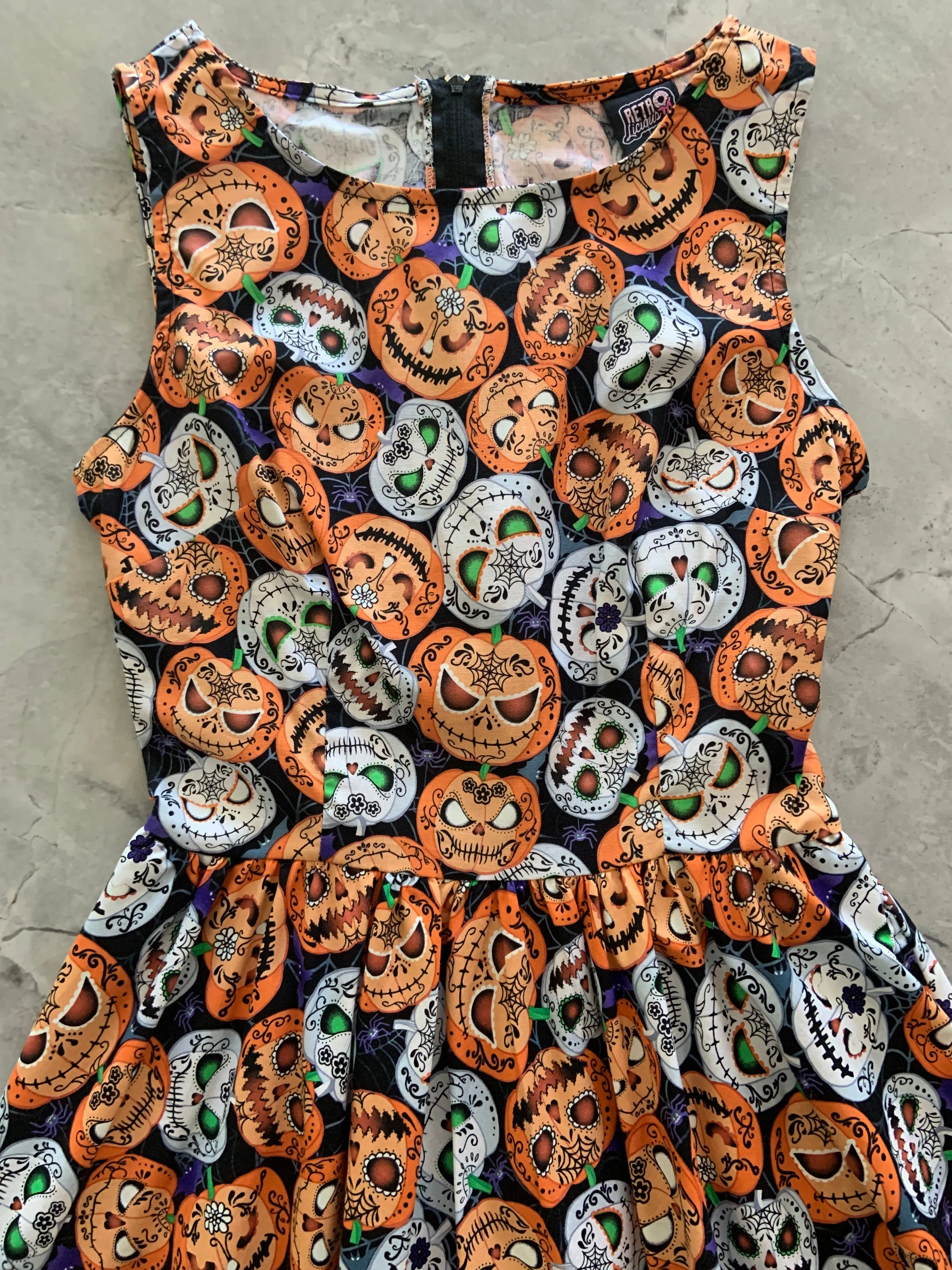 4917 Glow in the Dark Jack-o-Lanterns Vintage Dress - XS only, 1 left! sold by Retrolicious product image thumbnail 2