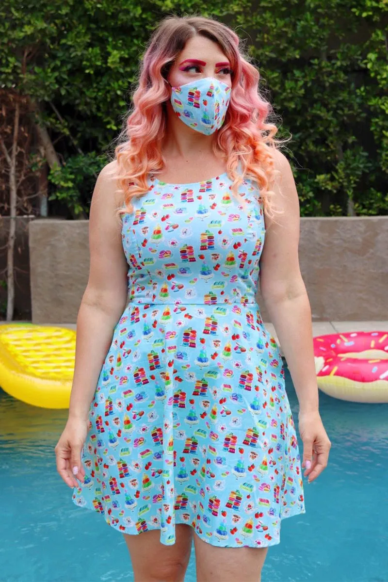 4424 Macaron/Celebrate Reversible Mask sold by Retrolicious