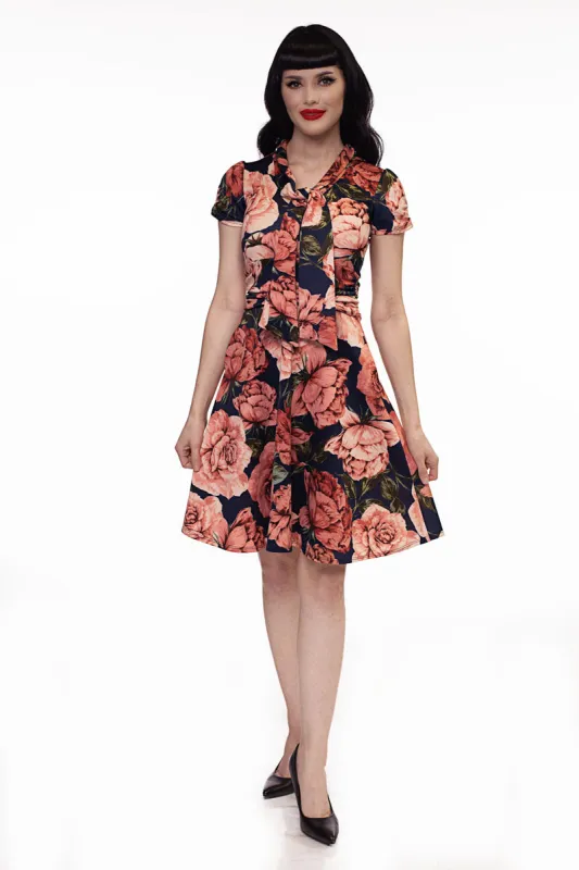 3832 Floral Swing Dress - XS only, 1 left! sold by Retrolicious