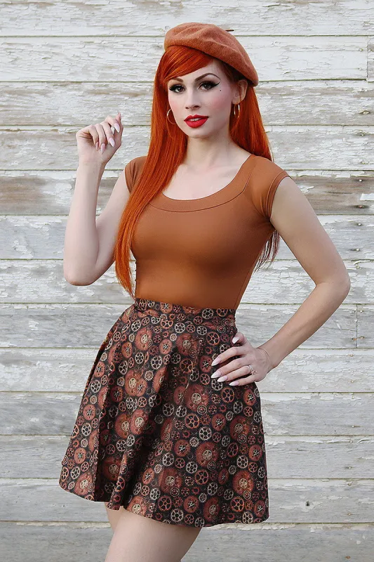 4078 Gears Skater Skirt sold by Retrolicious