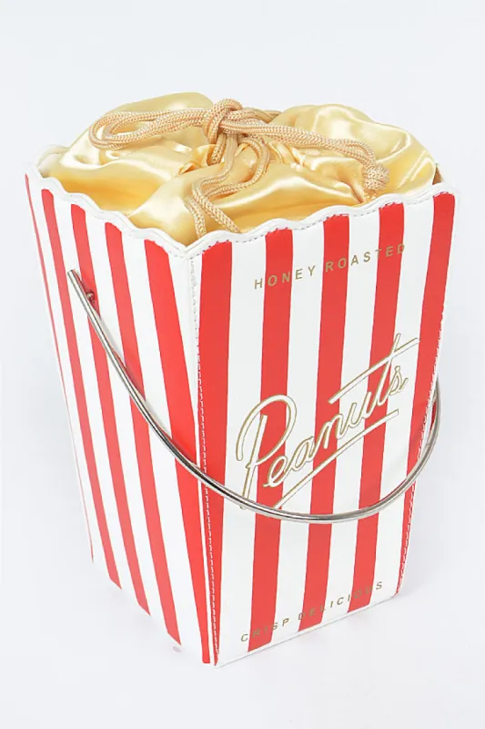 Peanuts Bag in Red/White Stripes sold by Retrolicious