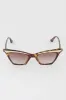 Leaf Accent Cat Eye Sunglasses in White - 1 left! sold by Retrolicious