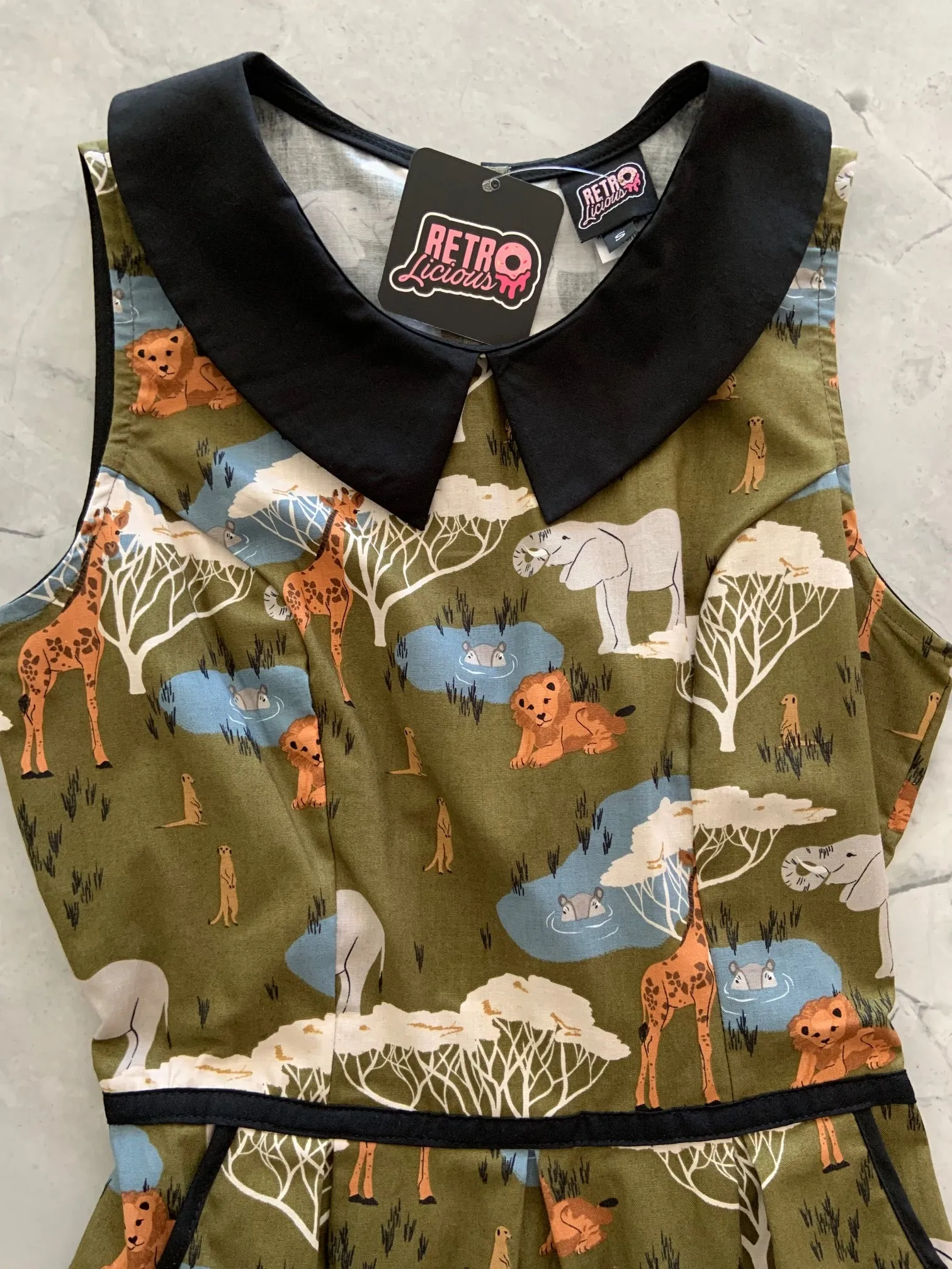 4896 Safari Collared Dress sold by Retrolicious product image thumbnail 2