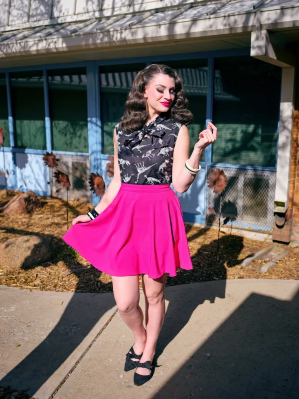 4854 Magenta Skater Skirt - Plus Sizes only sold by Retrolicious
