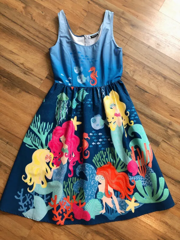 Mermaid Lagoon Dress sold by Retrolicious