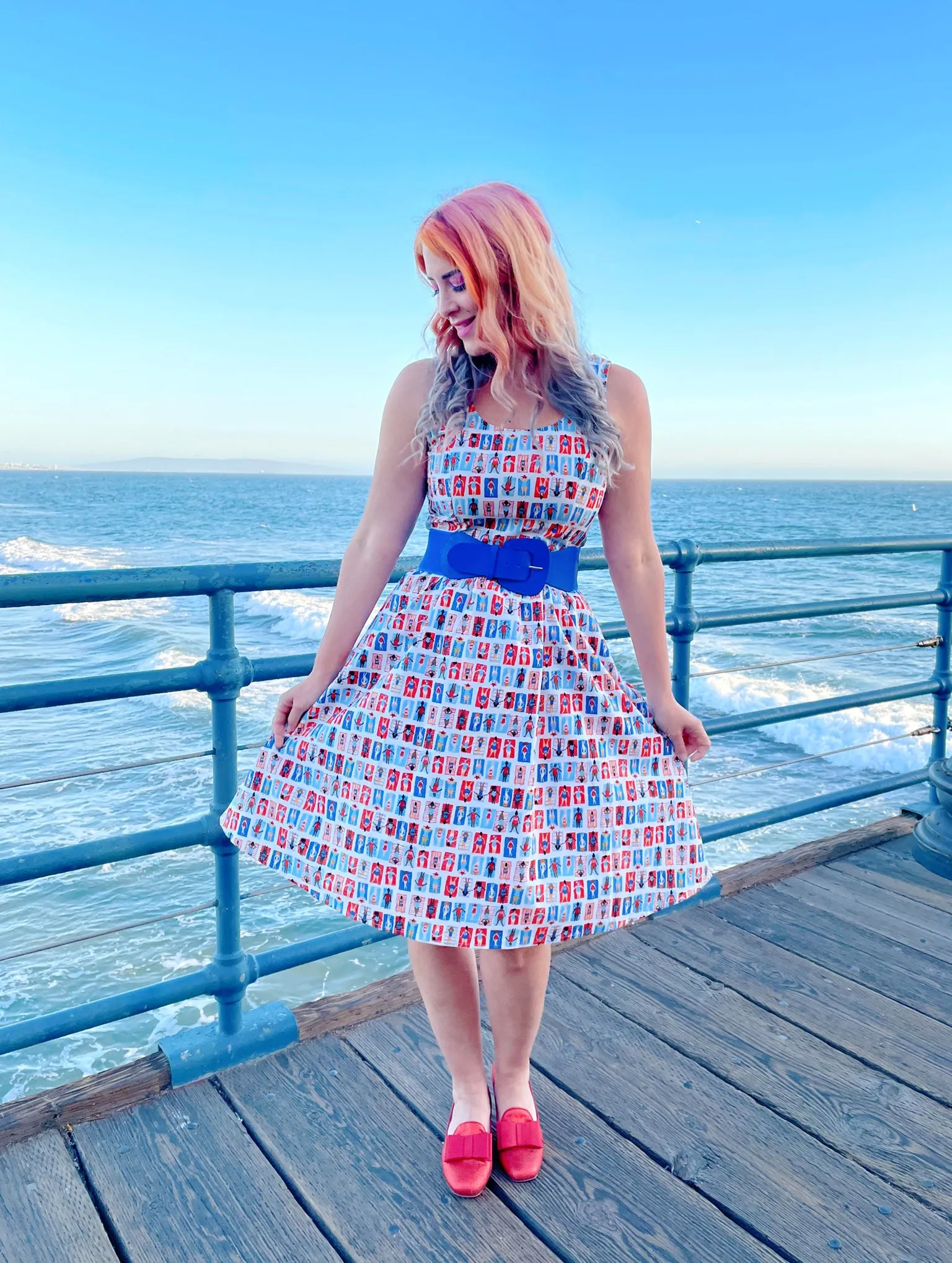 4867 Sunny Days Fit & Flare Dress sold by Retrolicious product image thumbnail 3