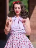 4804 Plaid Bow Top sold by Retrolicious