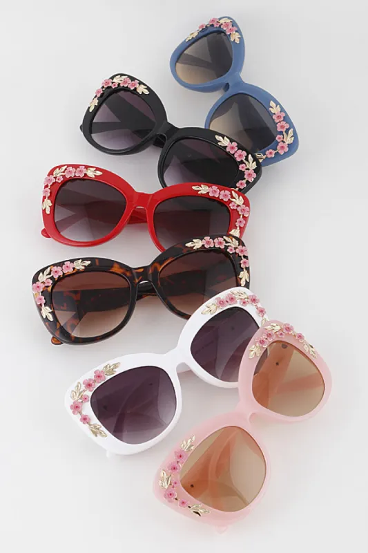 Flower Power Sunglasses in Leopard - 1 left! sold by Retrolicious