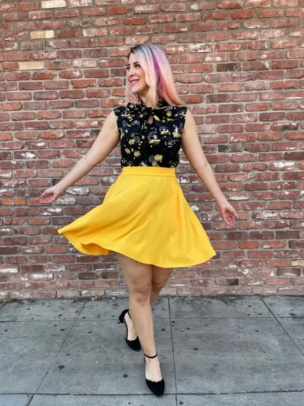 5005 Marigold Skater Skirt sold by Retrolicious