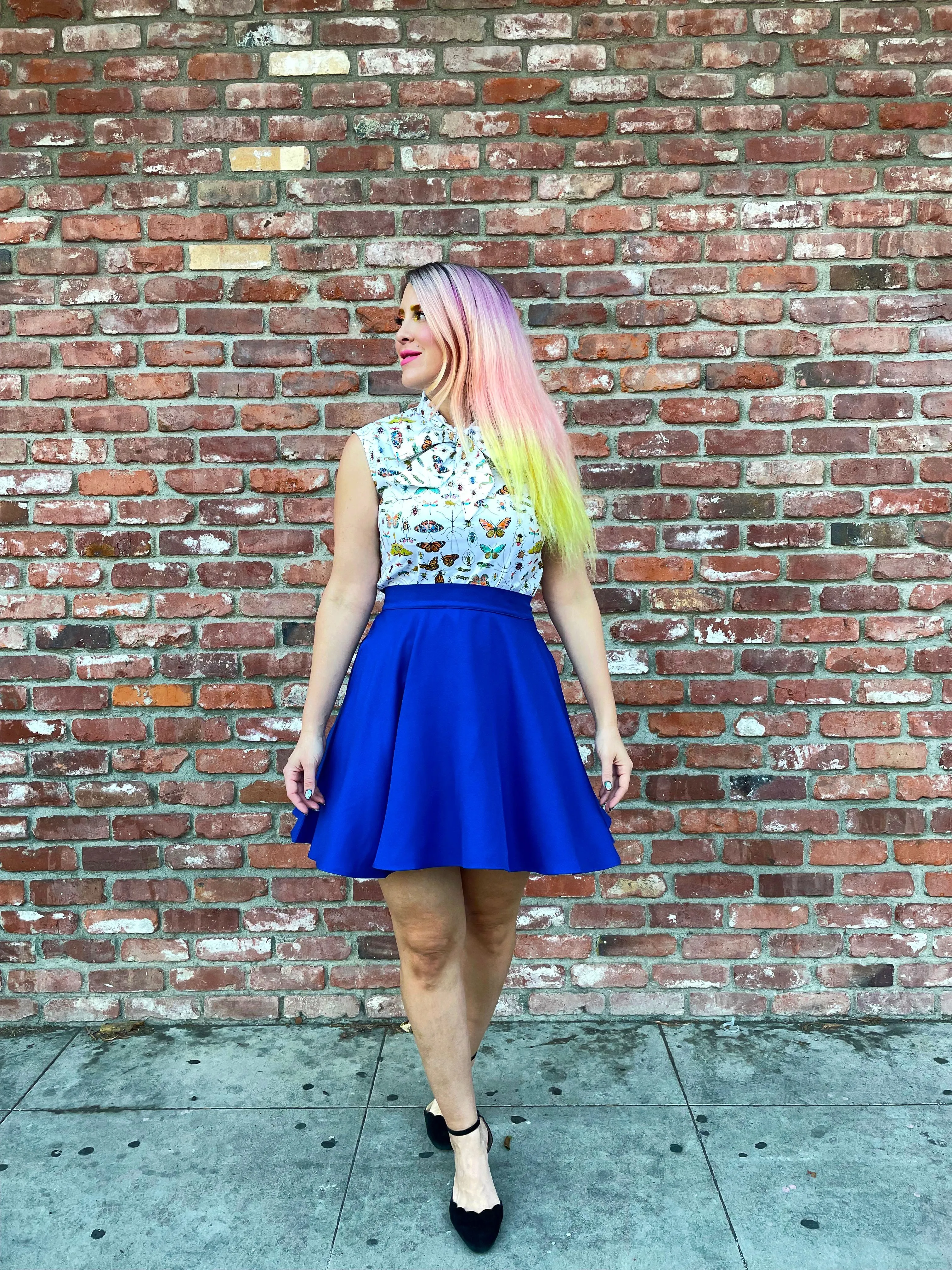 5034 Royal Blue Skater Skirt sold by Retrolicious product image thumbnail 2