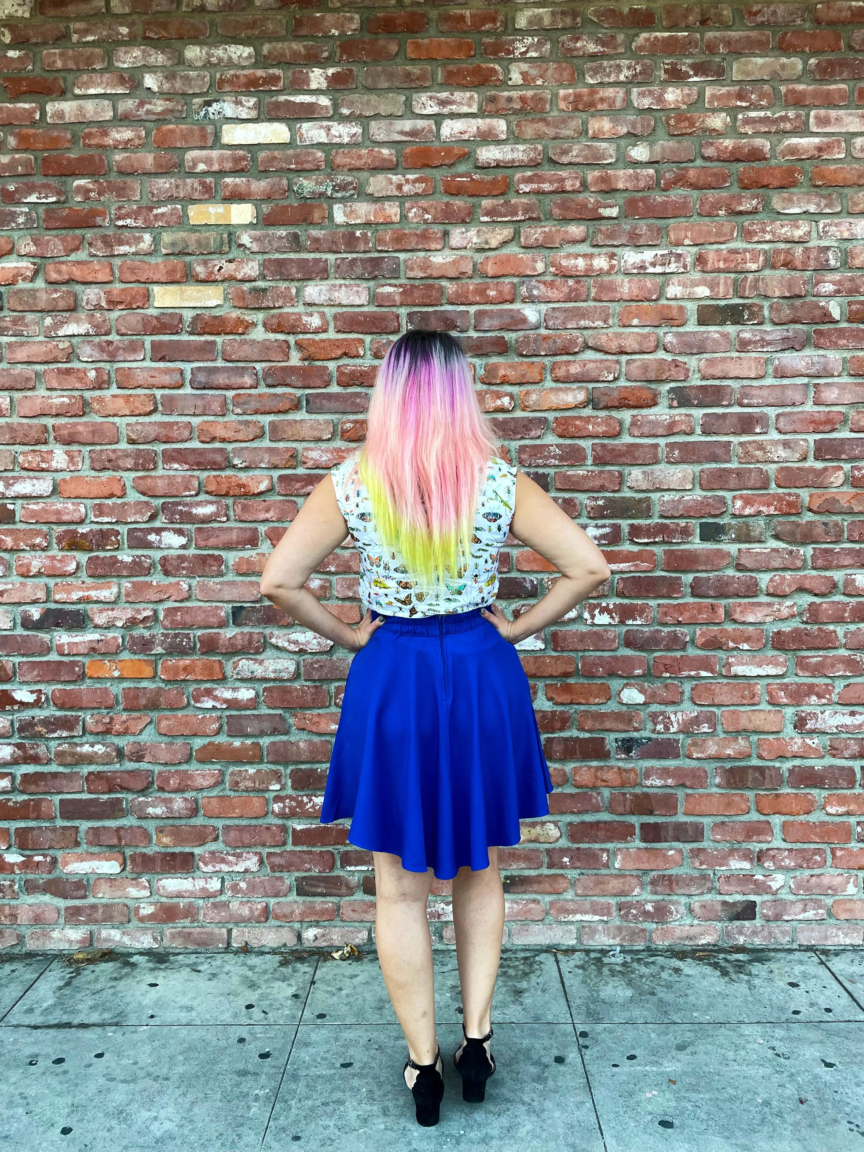 5034 Royal Blue Skater Skirt sold by Retrolicious product image thumbnail 4