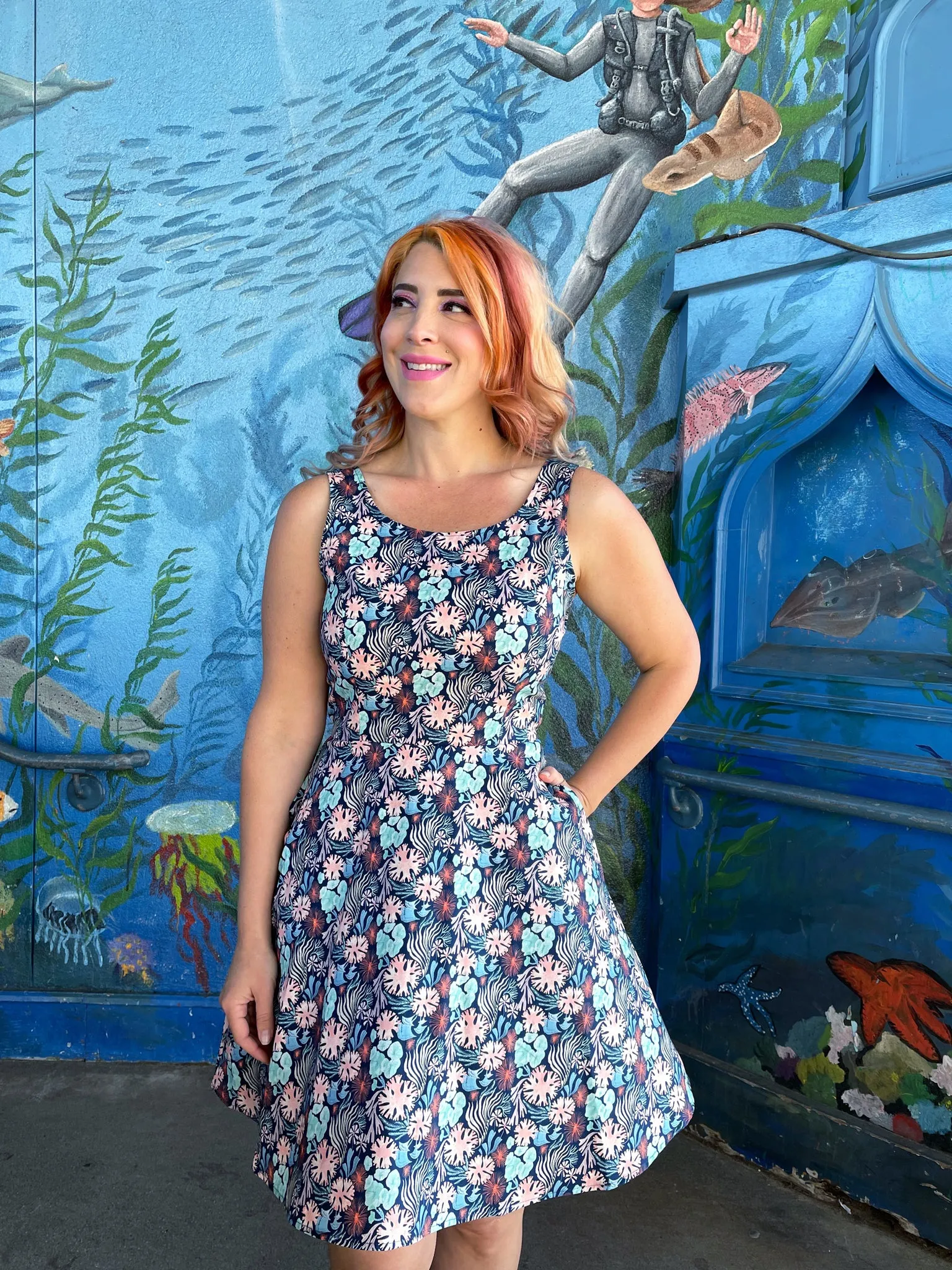 Coral Skater Dress sold by Retrolicious product image thumbnail 2