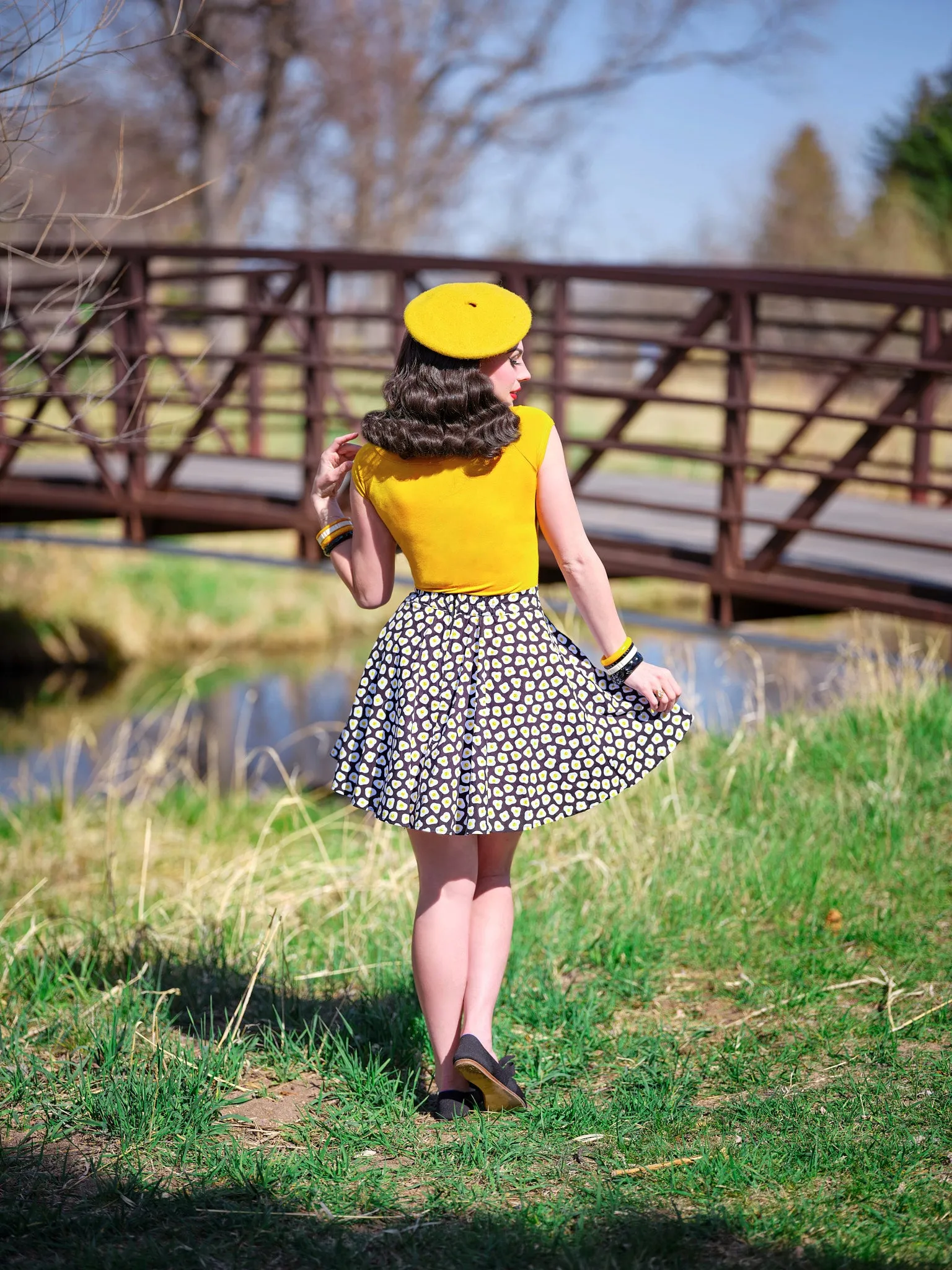 Sunny Side Up Skater Skirt sold by Retrolicious product image thumbnail 2