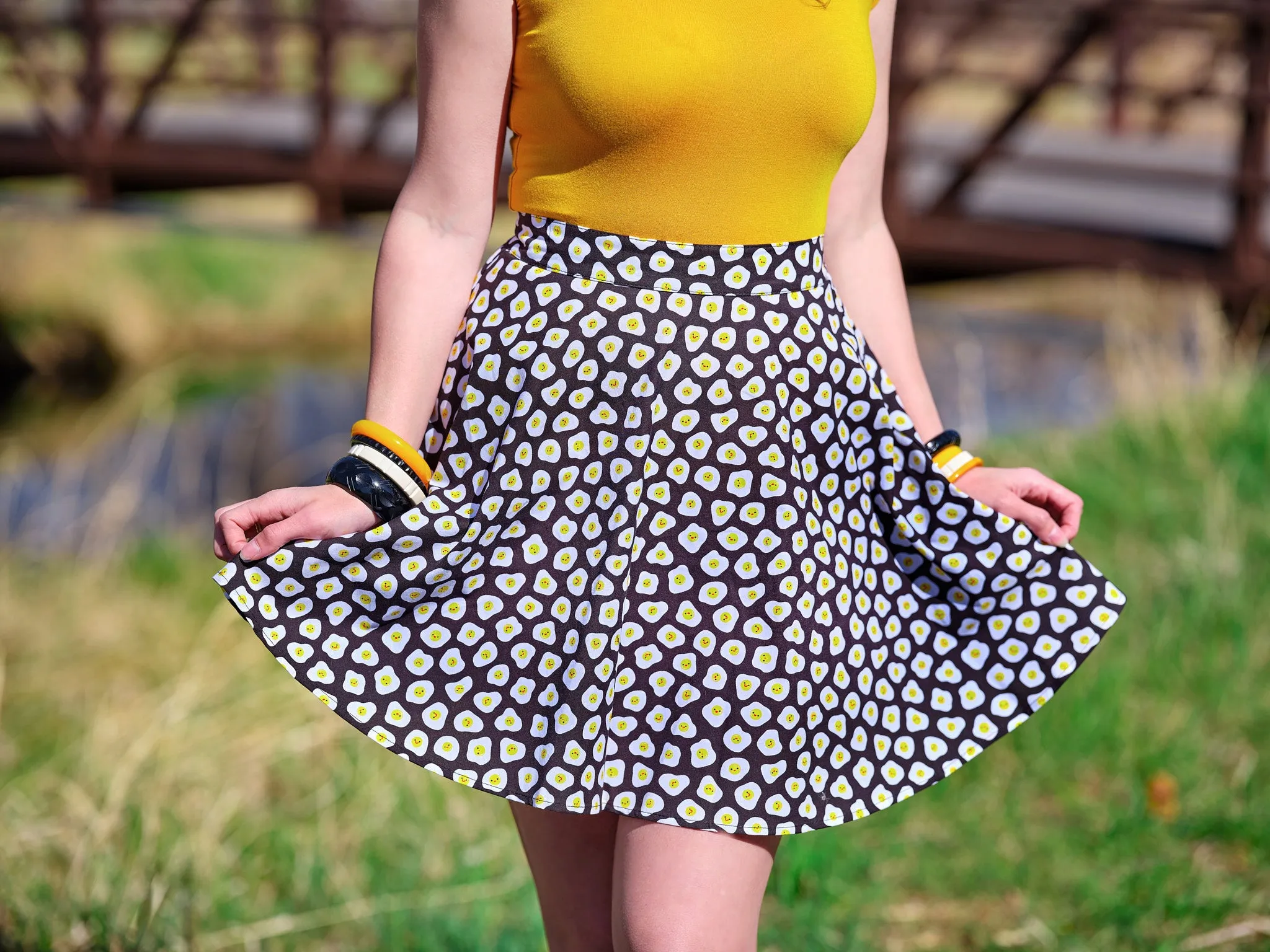 Sunny Side Up Skater Skirt sold by Retrolicious product image thumbnail 4