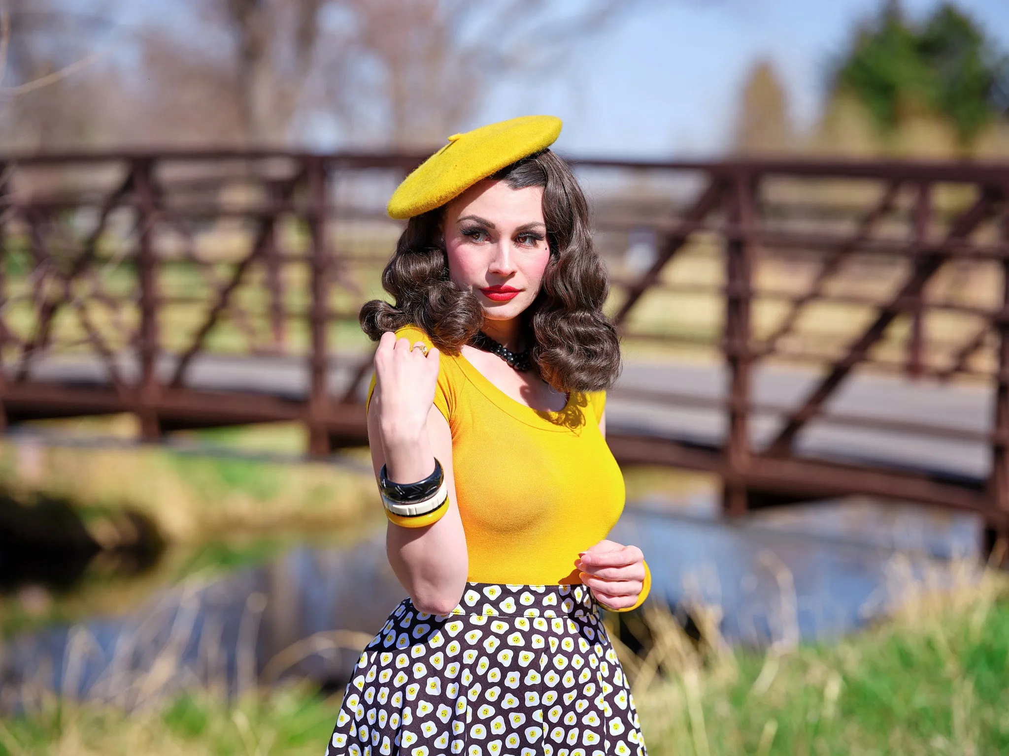 Sunny Side Up Skater Skirt sold by Retrolicious product image thumbnail 3