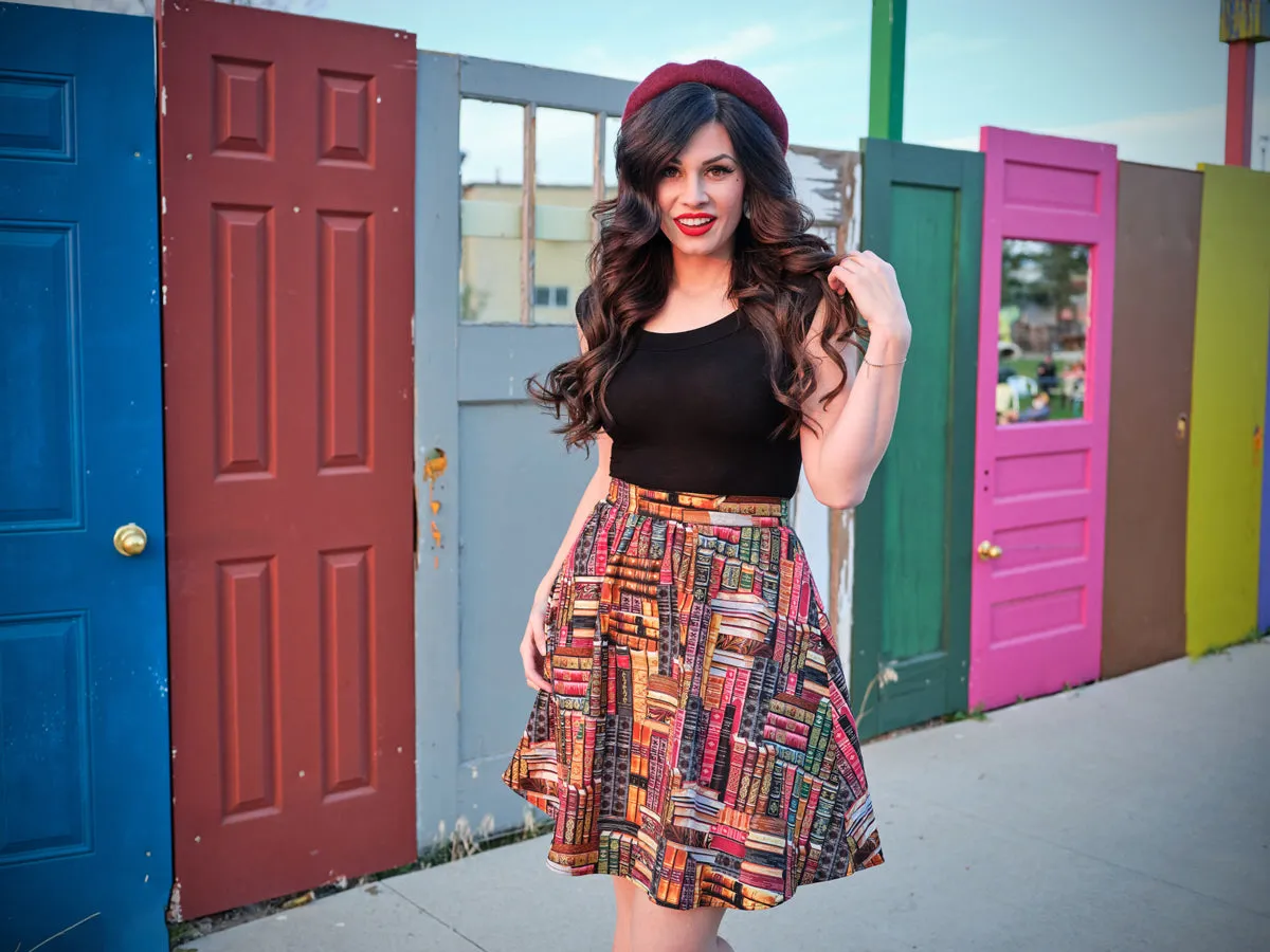 Don't Judge a Book by its Cover A-Line Skirt sold by Retrolicious product image thumbnail 3