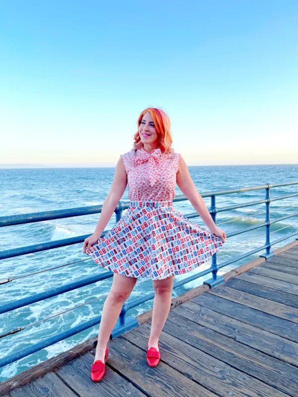 Sunny Days Skater Skirt sold by Retrolicious