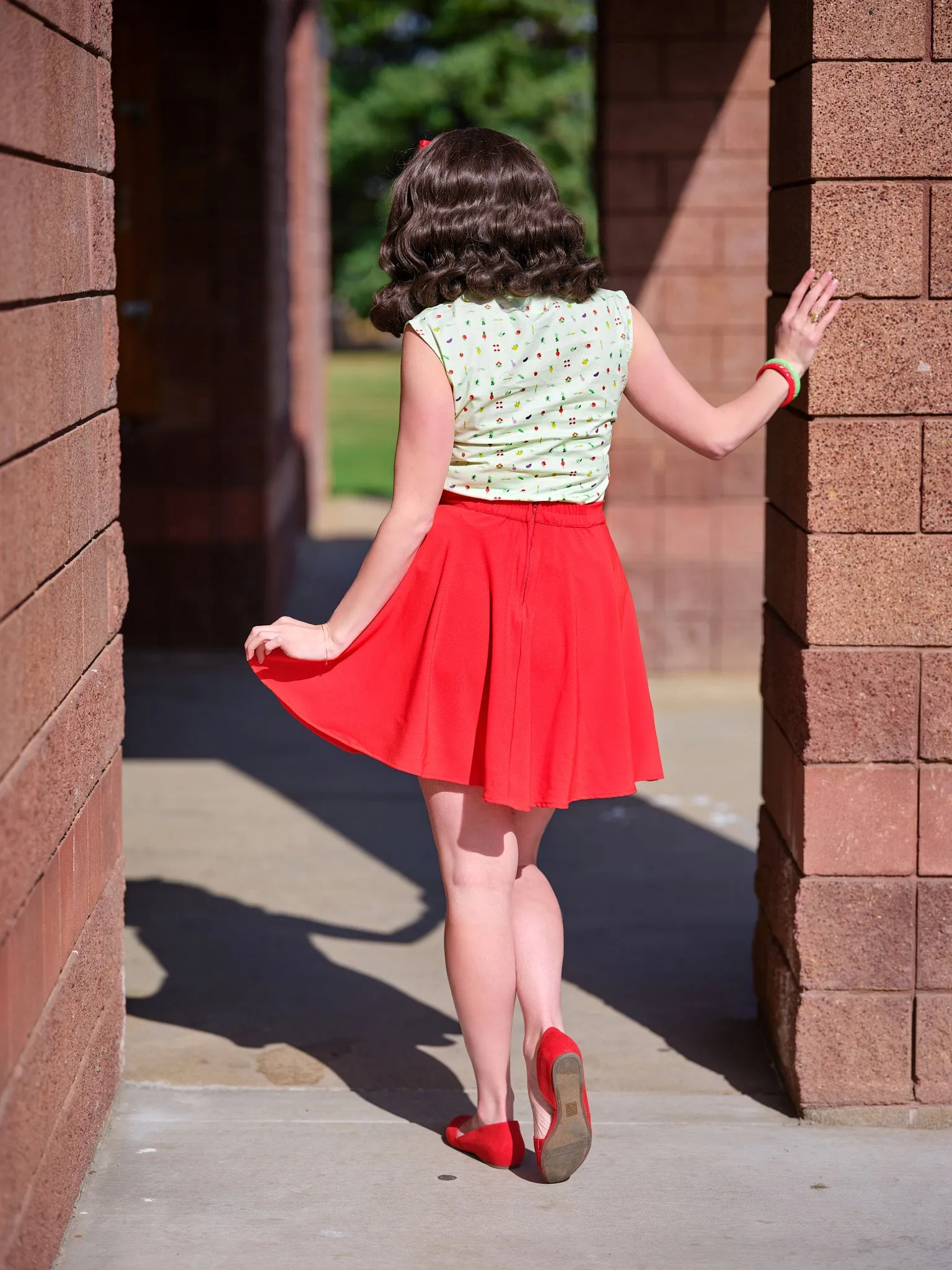 Tomato Skater Skirt sold by Retrolicious product image thumbnail 2
