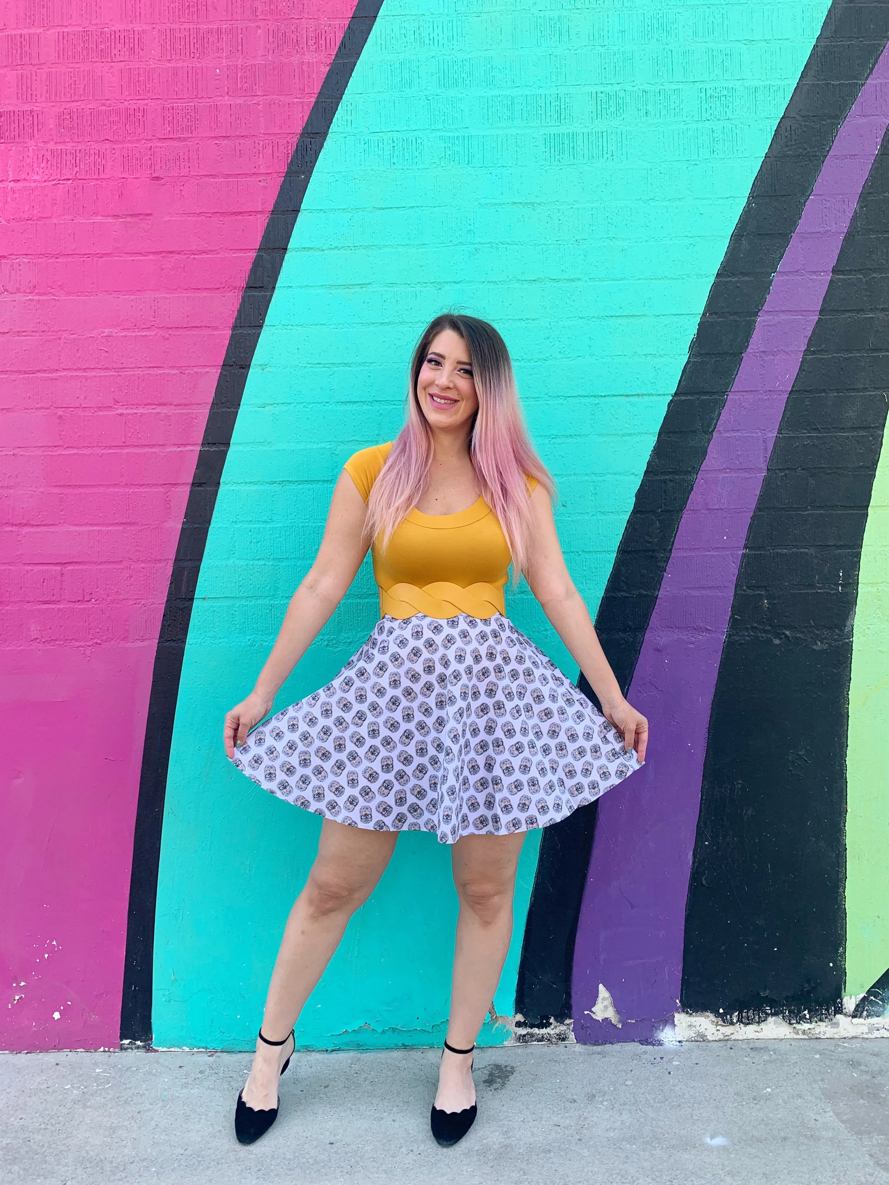 Hedgehog Skater Skirt sold by Retrolicious product image thumbnail 2