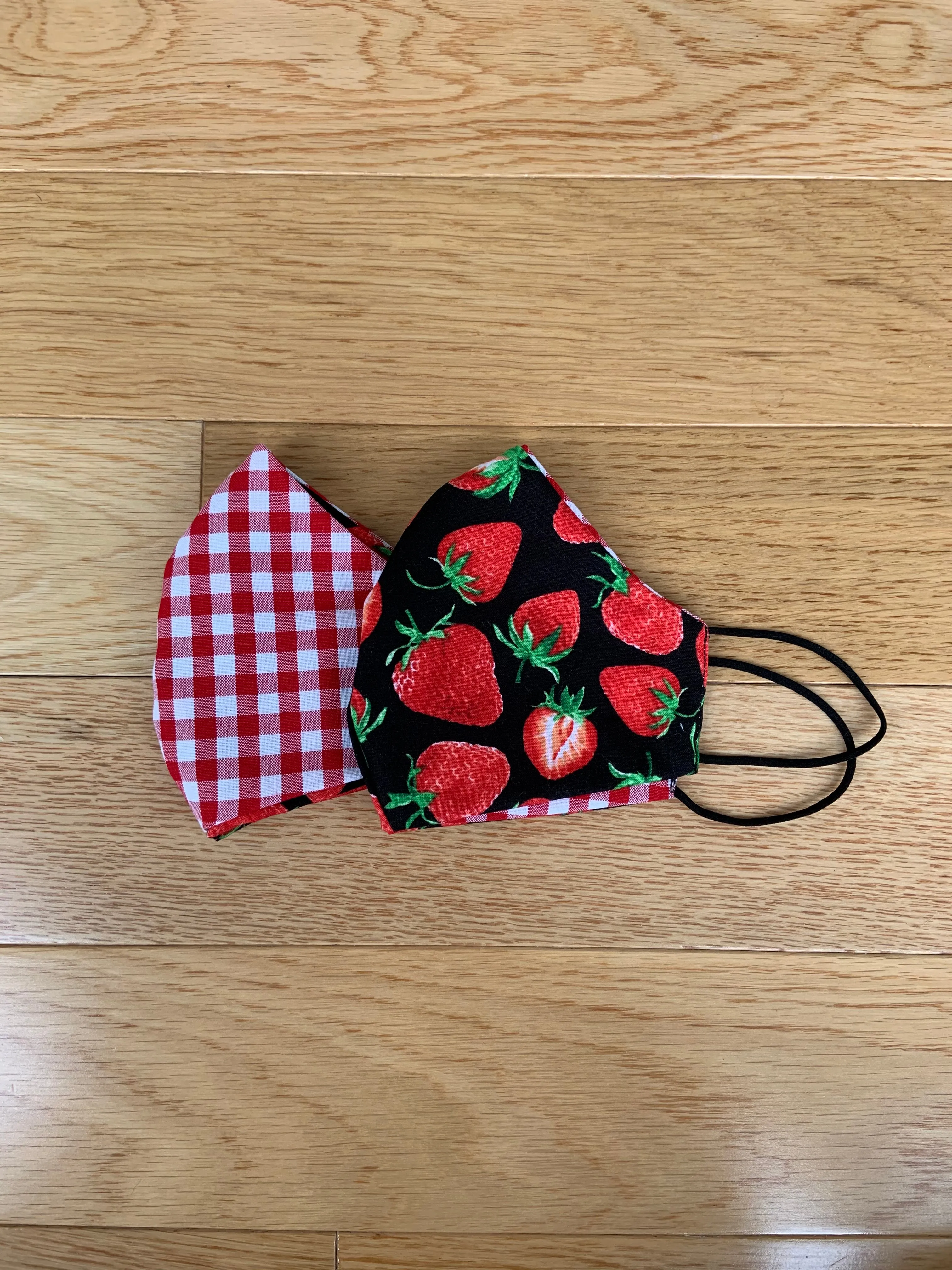 Berry Good / Red Gingham Reversible Mask sold by Retrolicious product image thumbnail 2