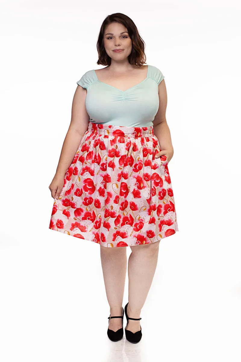 Pink Floral A-line Skirt - Small only, 1 left! sold by Retrolicious product image thumbnail 4