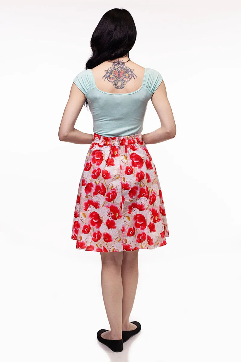 Pink Floral A-line Skirt - Small only, 1 left! sold by Retrolicious product image thumbnail 5