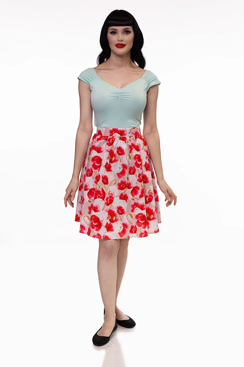 Pink Floral A-line Skirt - Small only, 1 left! sold by Retrolicious product image thumbnail 3