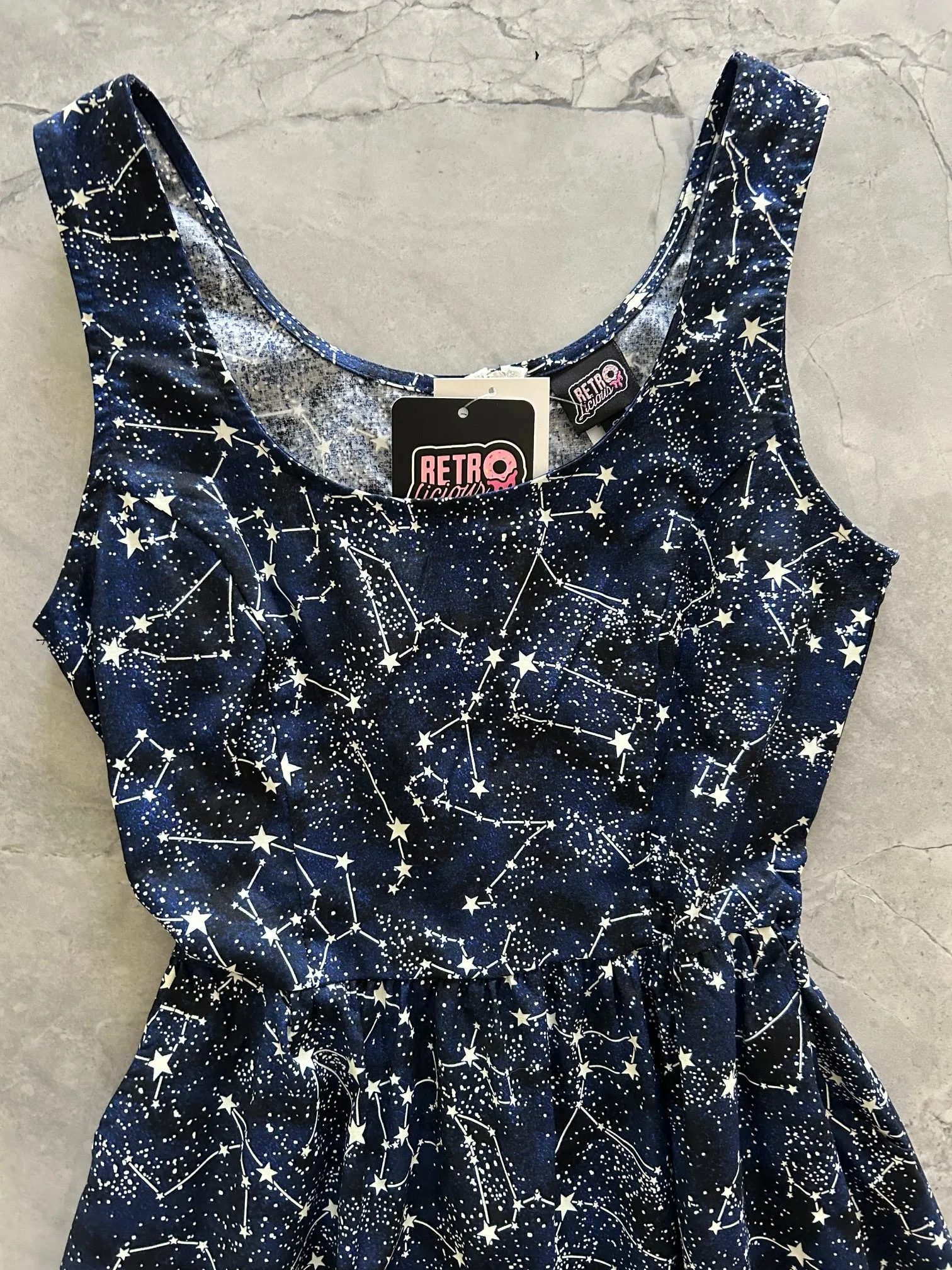 Glow in the Dark Constellations Fit & Flare Dress - XS only, 1 left! sold by Retrolicious product image thumbnail 2