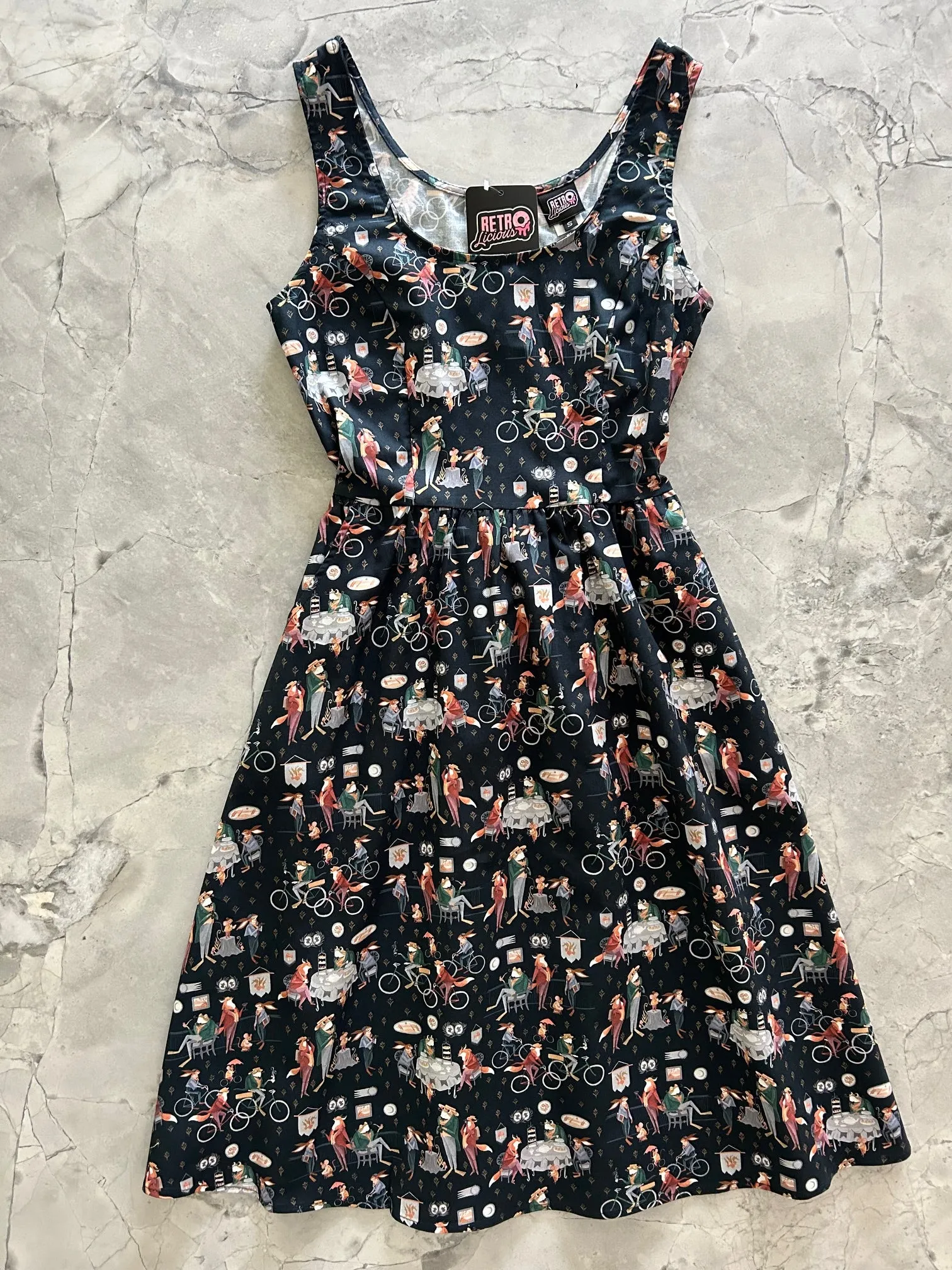 Dapper Fit & Flare Dress sold by Retrolicious