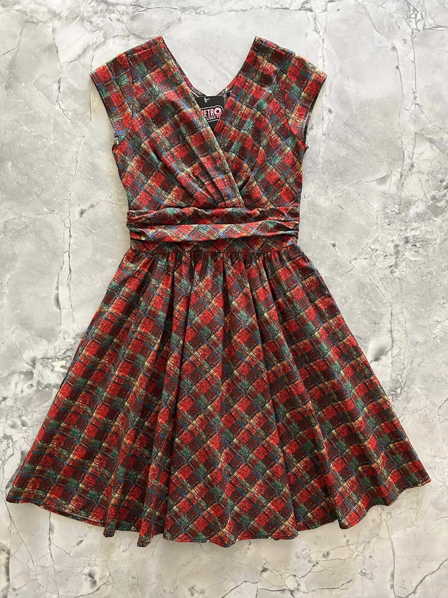 Red Plaid Greta Dress - Plus Sizes only sold by Retrolicious