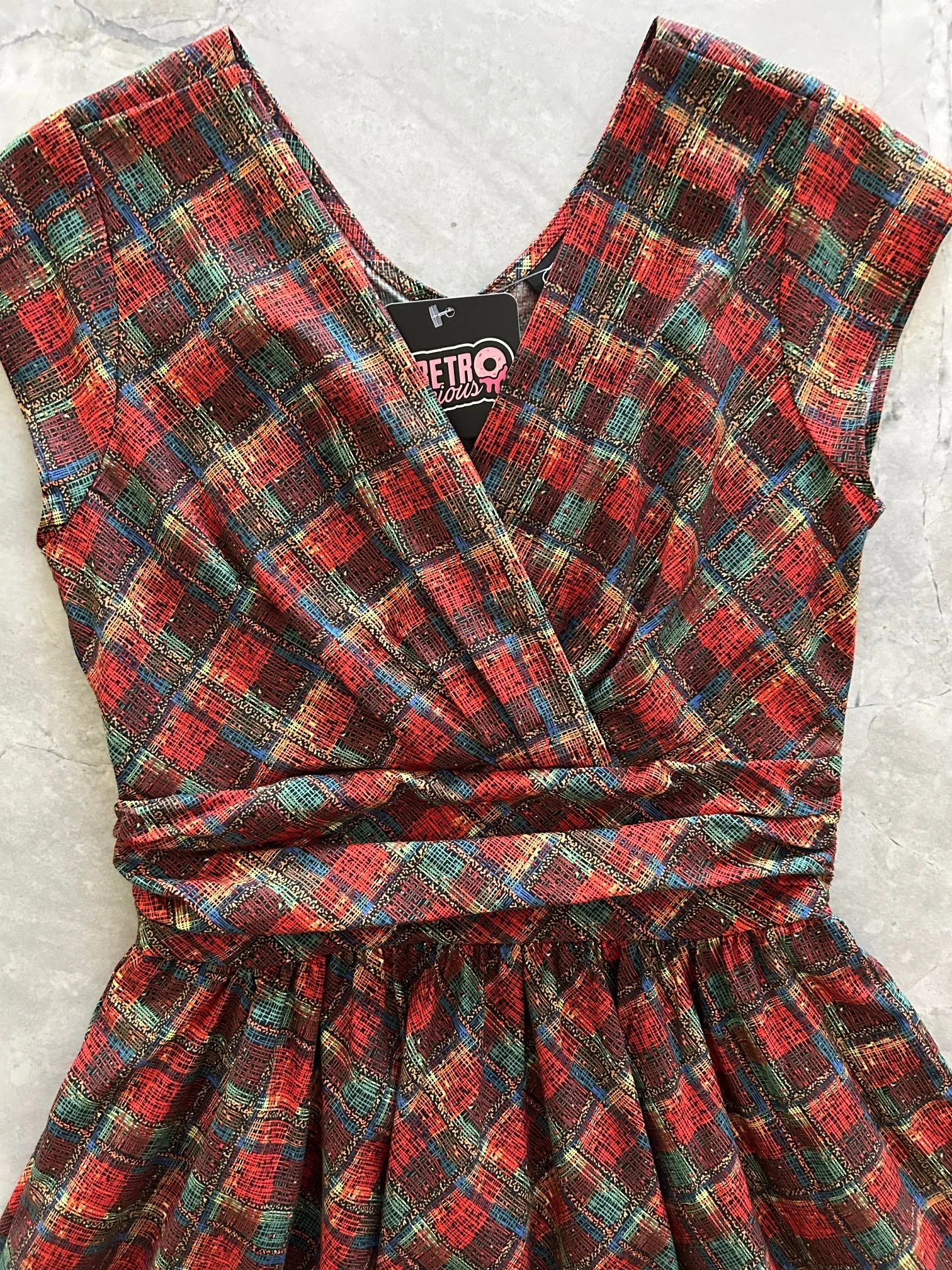 Red Plaid Greta Dress - Plus Sizes only sold by Retrolicious product image thumbnail 2